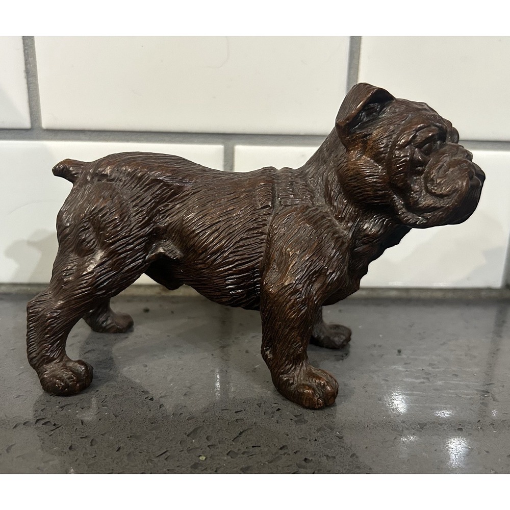 Vintage American French‎ English Bulldog Statue Figurine Resin Pet Dog Decor